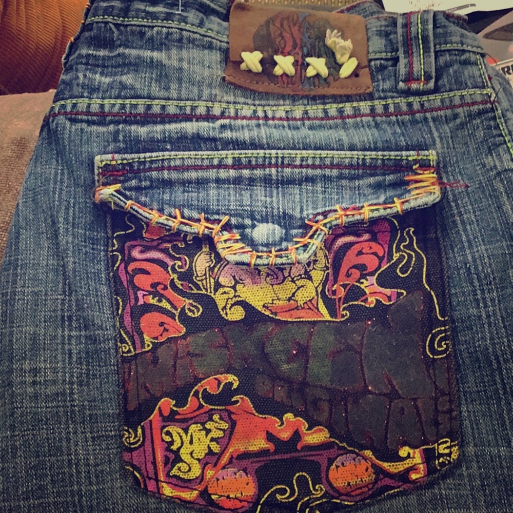 Miskeen Originals Men’s Embroidered Jeans - 36x34